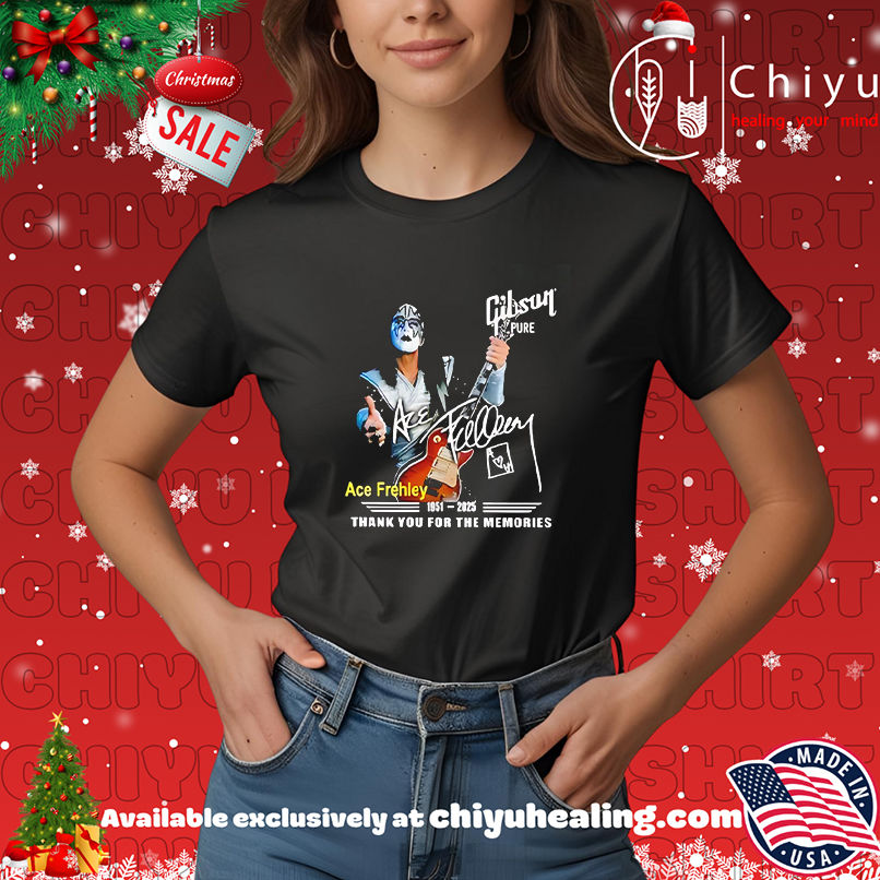 Ace Frehley Gibson Pure 1951 2025 thank you for the memories shirt, Hoodie, Sweatshirt, Poster Canvas, Mug, Ornaments