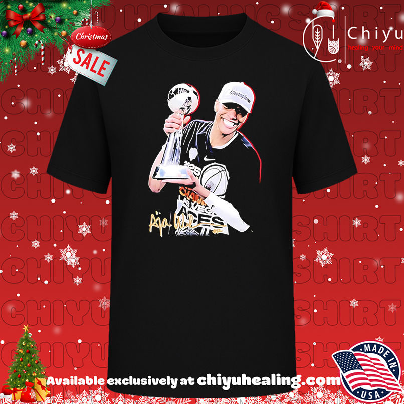 A'ja Wilson Las Vegas Aces MVP trophy graphic shirt, Hoodie, Sweatshirt, Poster Canvas, Mug, Ornaments