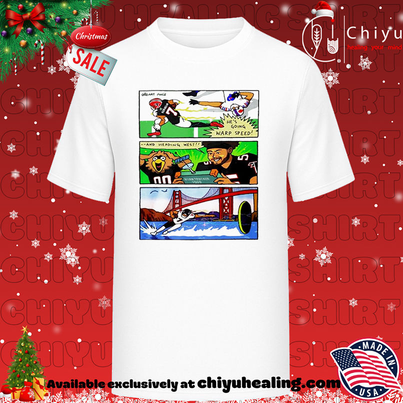 Atlanta Falcons he's going warp speed comic shirt, Hoodie, Sweatshirt, Poster Canvas, Mug, Ornaments