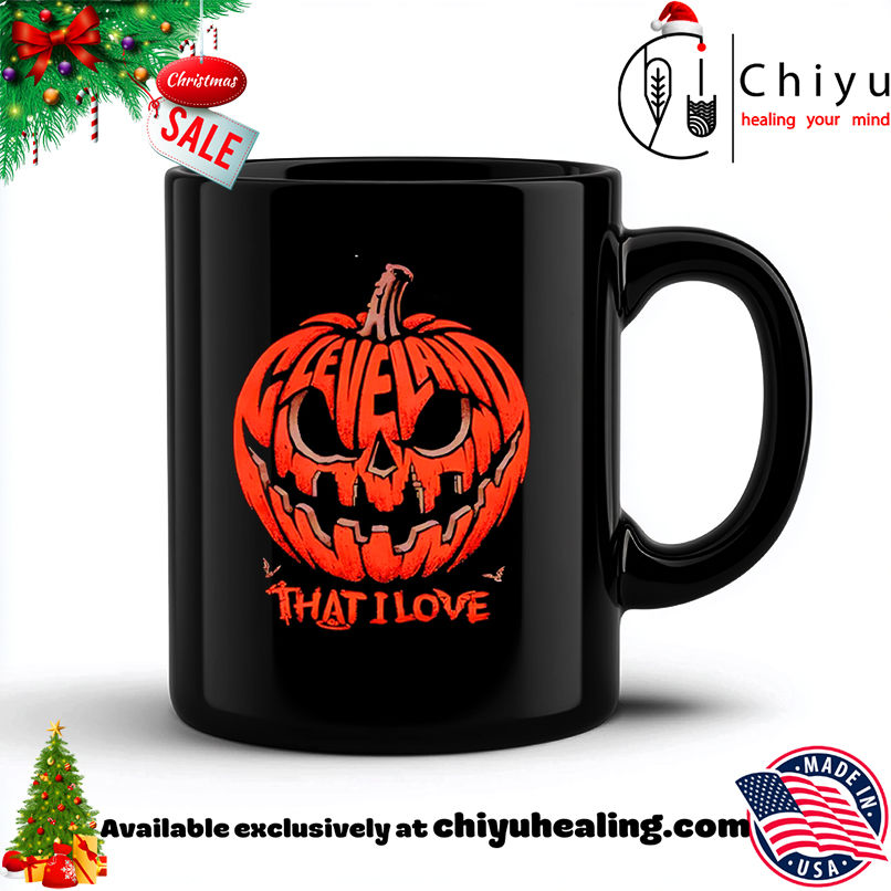 Cleveland That I Love Pumpkin Halloween shirt, Hoodie, Sweatshirt, Poster Canvas, Mug, Ornaments