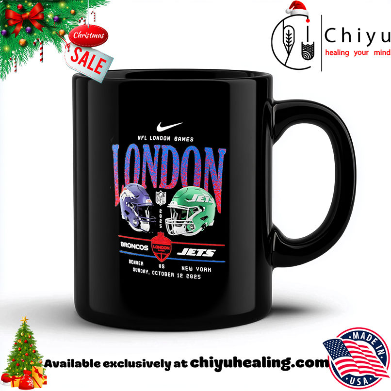 Denver Broncos vs New York Jets International Games Madrid 2025 helmets shirt, Hoodie, Sweatshirt, Poster Canvas, Mug, Ornaments