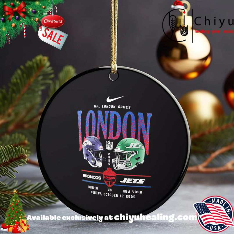 Denver Broncos vs New York Jets International Games Madrid 2025 helmets shirt, Hoodie, Sweatshirt, Poster Canvas, Mug, Ornaments