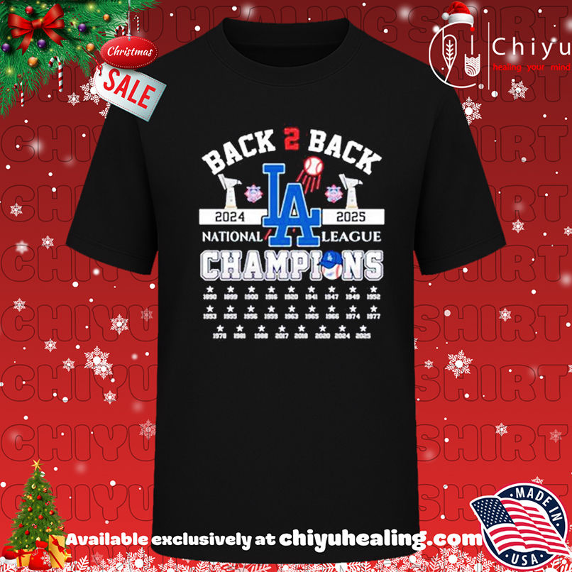 Dodgers B2B 2024-2025 National League Champions Shirt, Hoodie, Sweatshirt, Poster Canvas, Mug, Ornaments