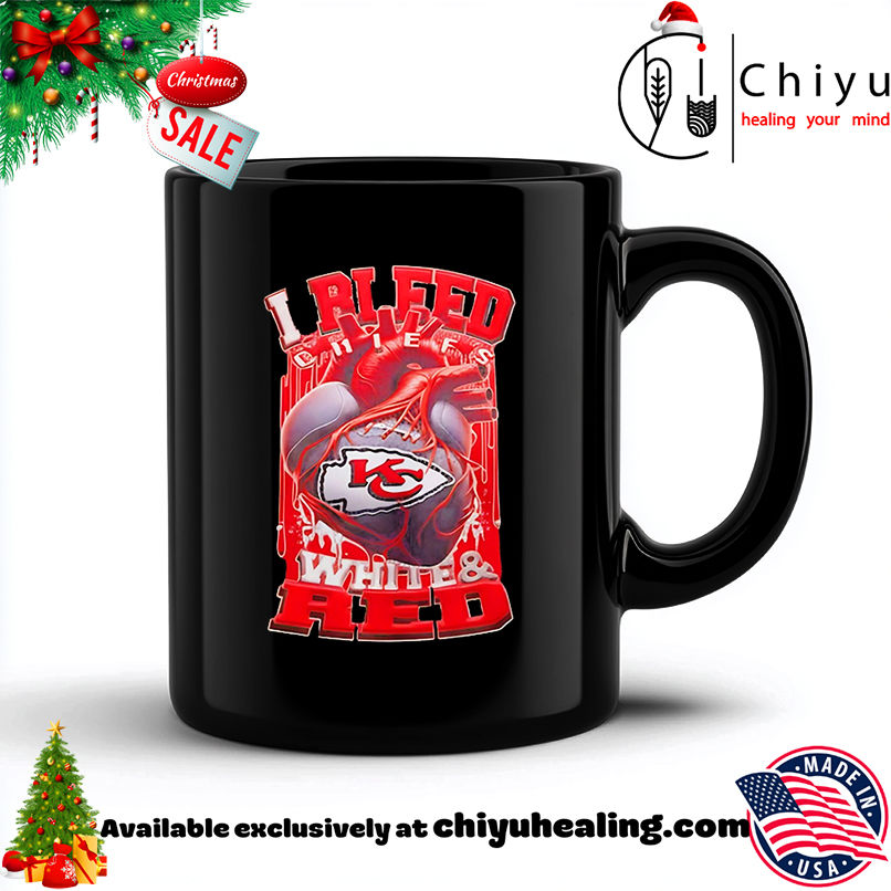 I bleed Kansas City Chiefs white and red logo shirt, Hoodie, Sweatshirt, Poster Canvas, Mug, Ornaments