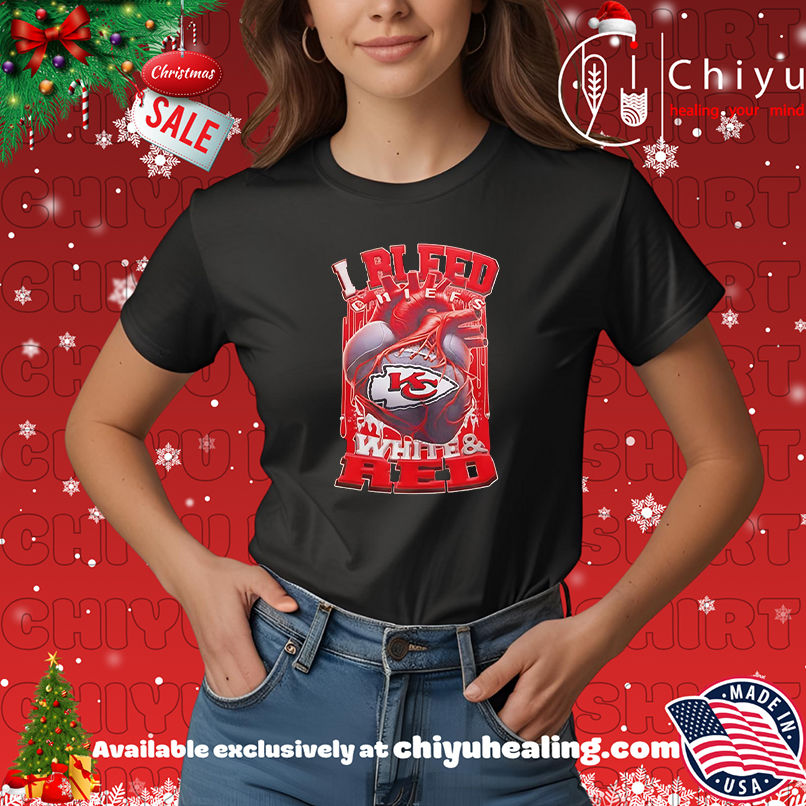 I bleed Kansas City Chiefs white and red logo shirt, Hoodie, Sweatshirt, Poster Canvas, Mug, Ornaments