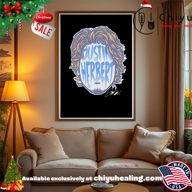 Justin Herbert Los Angeles Chargers player silhouette shirt, Hoodie, Sweatshirt, Poster Canvas, Mug, Ornaments