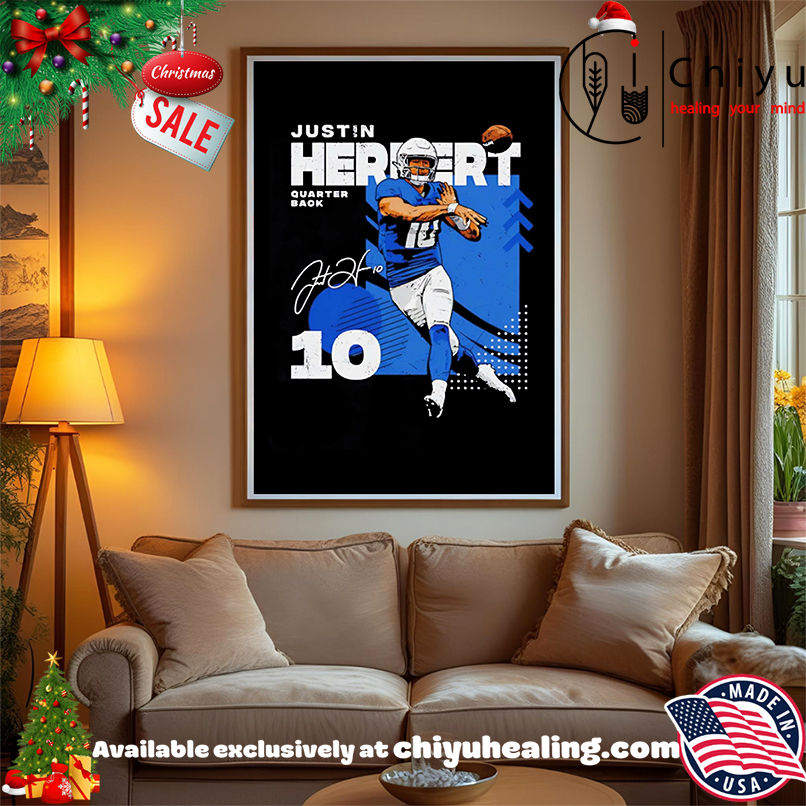 Justin Herbert Los Angeles Chargers squared signature shirt, Hoodie, Sweatshirt, Poster Canvas, Mug, Ornaments