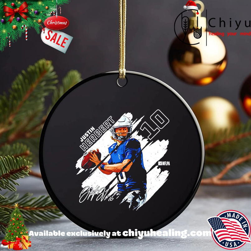 Justin Herbert Los Angeles Chargers stripes signature shirt, Hoodie, Sweatshirt, Poster Canvas, Mug, Ornaments