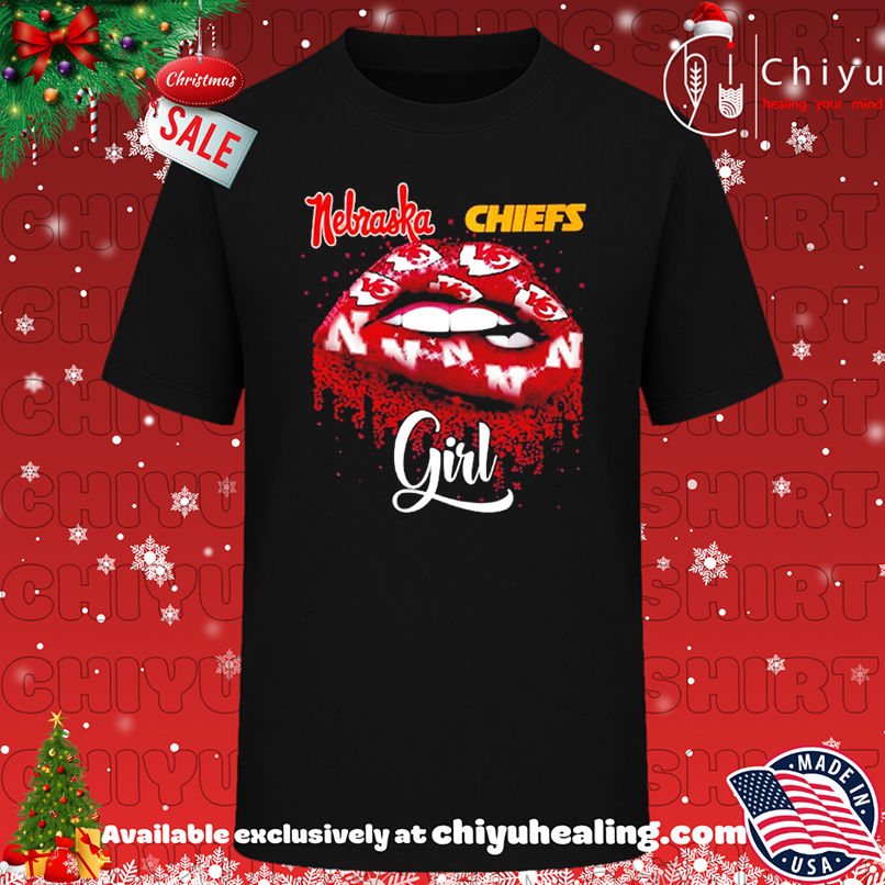 Kansas City Chiefs Nebraska Girl logo lips shirt, Hoodie, Sweatshirt, Poster Canvas, Mug, Ornaments
