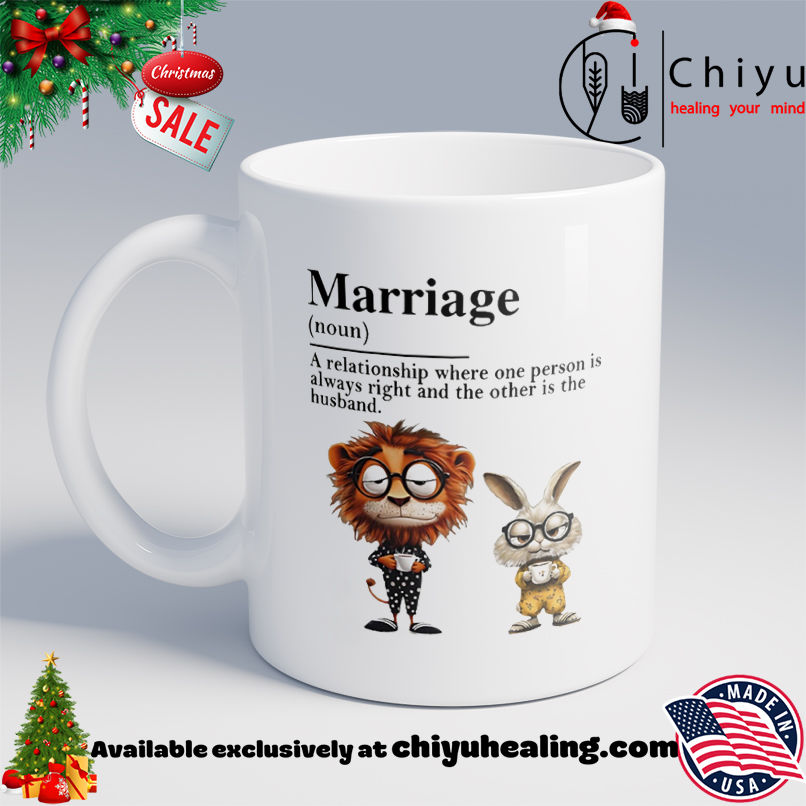 Lion and rabbit marriage definition a relationship where one person is always right shirt, Hoodie, Sweatshirt, Poster Canvas, Mug, Ornaments