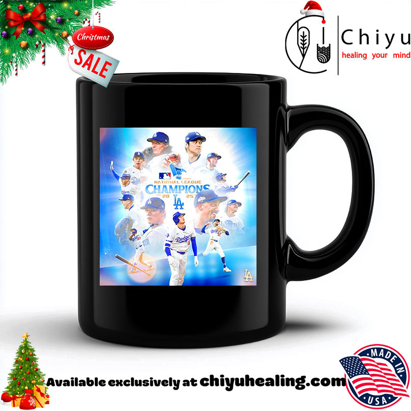 Los Angeles Dodgers National League Champions 2025 poster shirt, Hoodie, Sweatshirt, Poster Canvas, Mug, Ornaments