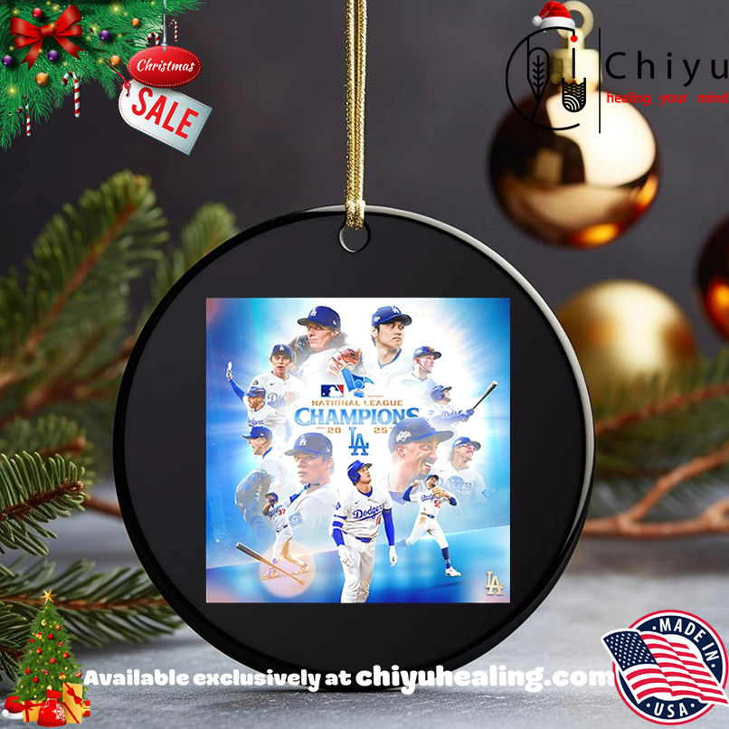 Los Angeles Dodgers National League Champions 2025 poster shirt, Hoodie, Sweatshirt, Poster Canvas, Mug, Ornaments
