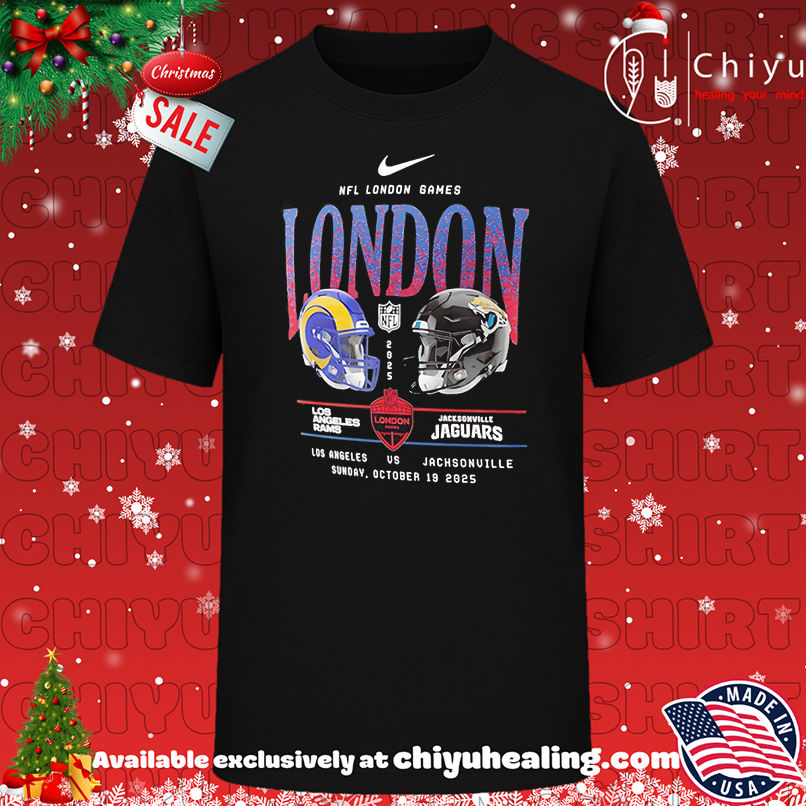 Los Angeles Rams vs Jacksonville Jaguars International Games Madrid 2025 helmets shirt, Hoodie, Sweatshirt, Poster Canvas, Mug, Ornaments