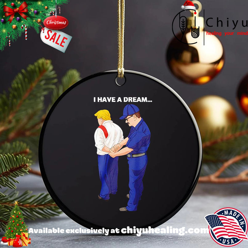 Lucas Sanders wearing I have a dream Trump was arrested no king shirt, Hoodie, Sweatshirt, Poster Canvas, Mug, Ornaments