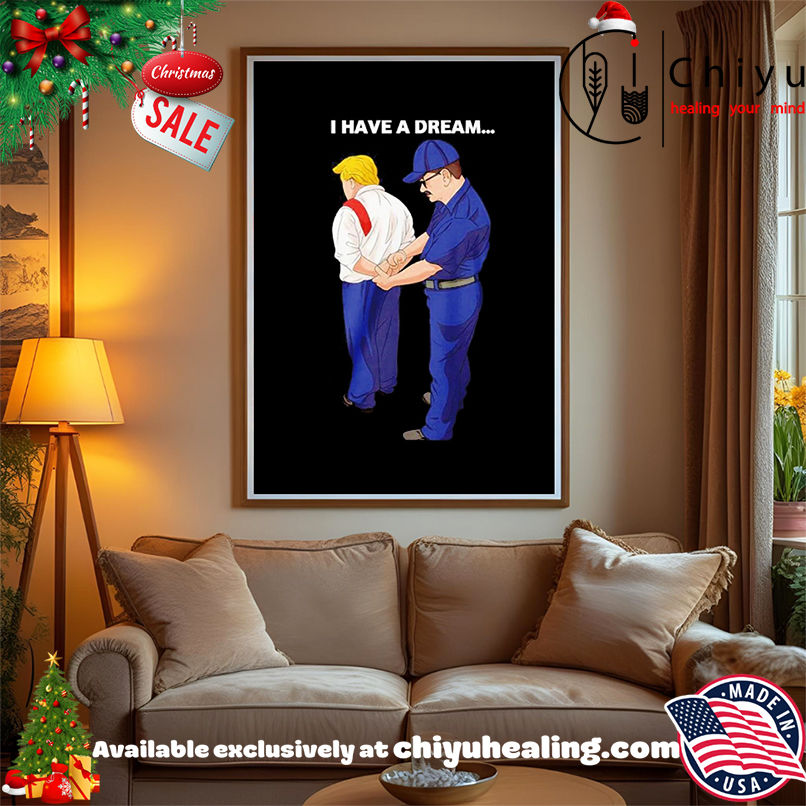 Lucas Sanders wearing I have a dream Trump was arrested no king shirt, Hoodie, Sweatshirt, Poster Canvas, Mug, Ornaments