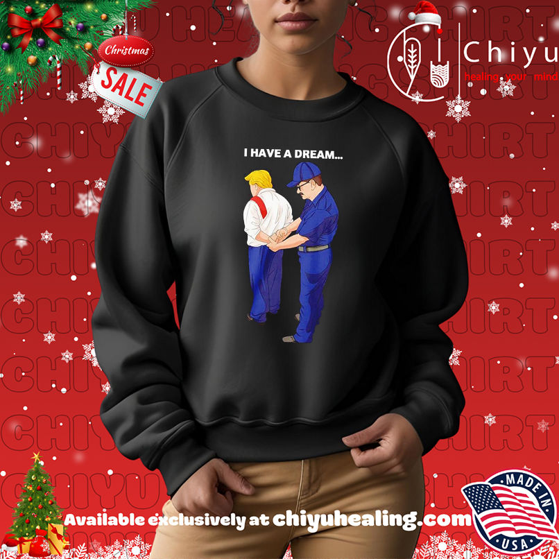 Lucas Sanders wearing I have a dream Trump was arrested no king shirt Lucas Sanders wearing I have a dream Trump was arrested no king shirt