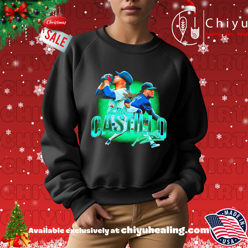 Luis Castillo Seattle Mariners signature player collage shirt Luis Castillo Seattle Mariners signature player collage shirt