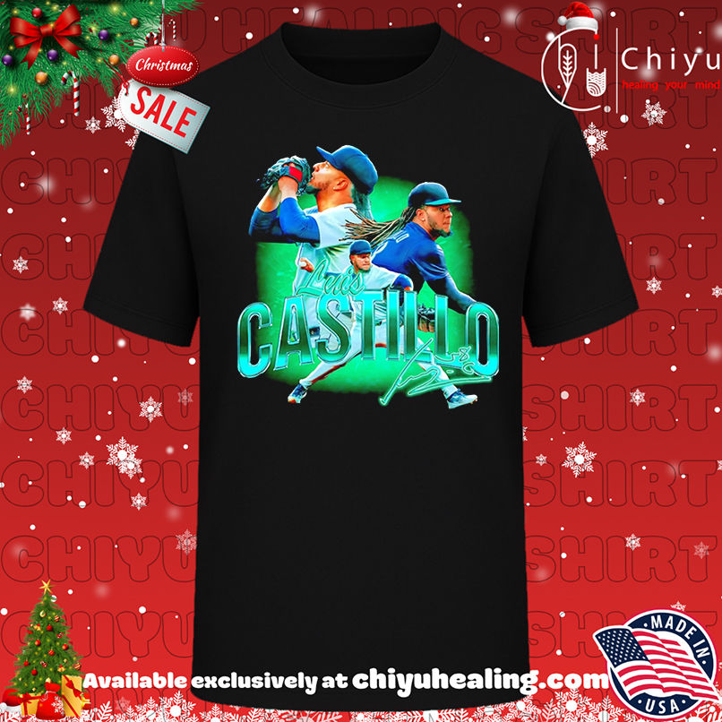 Luis Castillo Seattle Mariners signature player collage shirt, Hoodie, Sweatshirt, Poster Canvas, Mug, Ornaments
