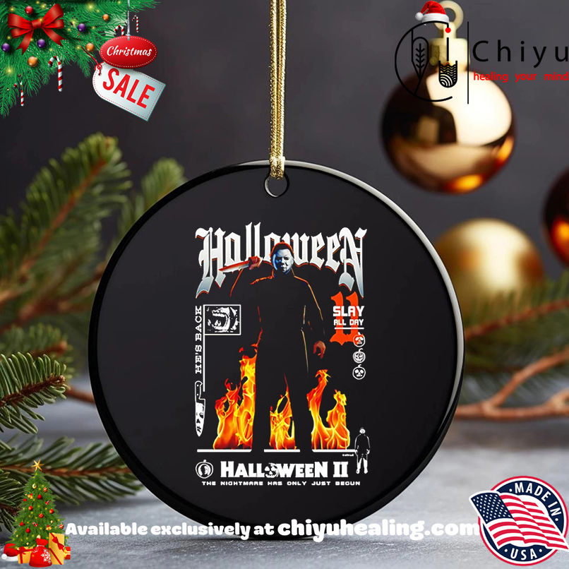 Michael Myers Nightmare Flames Halloween II shirt, Hoodie, Sweatshirt, Poster Canvas, Mug, Ornaments