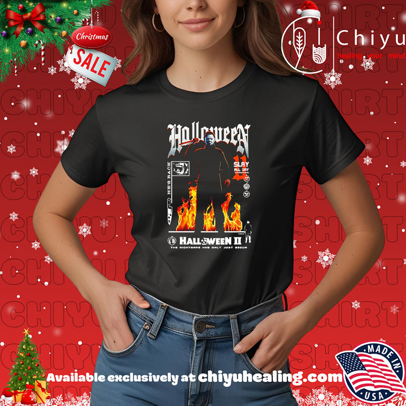 Michael Myers Nightmare Flames Halloween II shirt, Hoodie, Sweatshirt, Poster Canvas, Mug, Ornaments