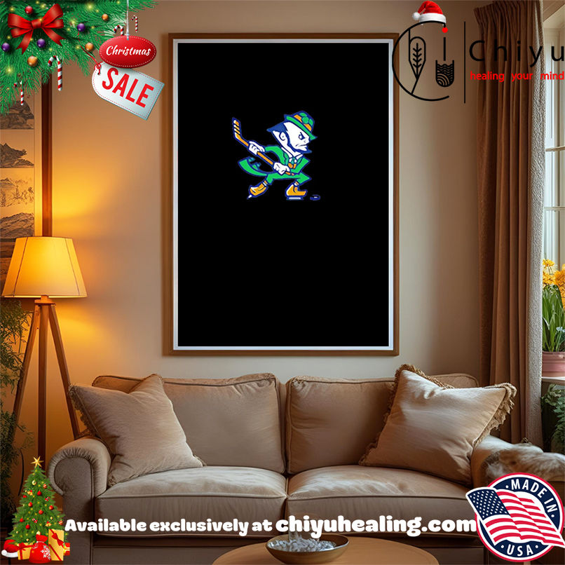Notre Dame Hockey Leprechaun Irish Shirt, Hoodie, Sweatshirt, Poster Canvas, Mug, Ornaments