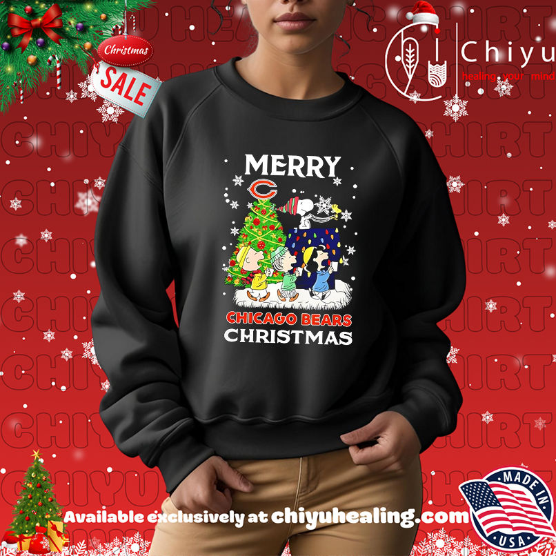 Peanuts Characters x Chicago Bears Merry Christmas shirt Peanuts Characters x Chicago Bears Merry Christmas shirt