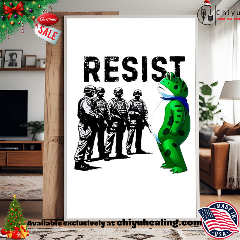 Portland Frog Resist Protest Shirt, Hoodie, Sweatshirt, Poster Canvas, Mug, Ornaments