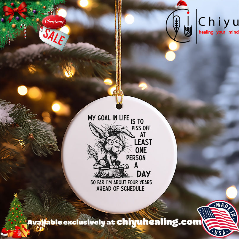 Rabbit My Goal in Life Is to Piss Off at Least One Person a Day shirt, Hoodie, Sweatshirt, Poster Canvas, Mug, Ornaments