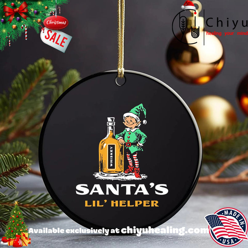Santa's Little Helper Elf Merry Christmas shirt, Hoodie, Sweatshirt, Poster Canvas, Mug, Ornaments