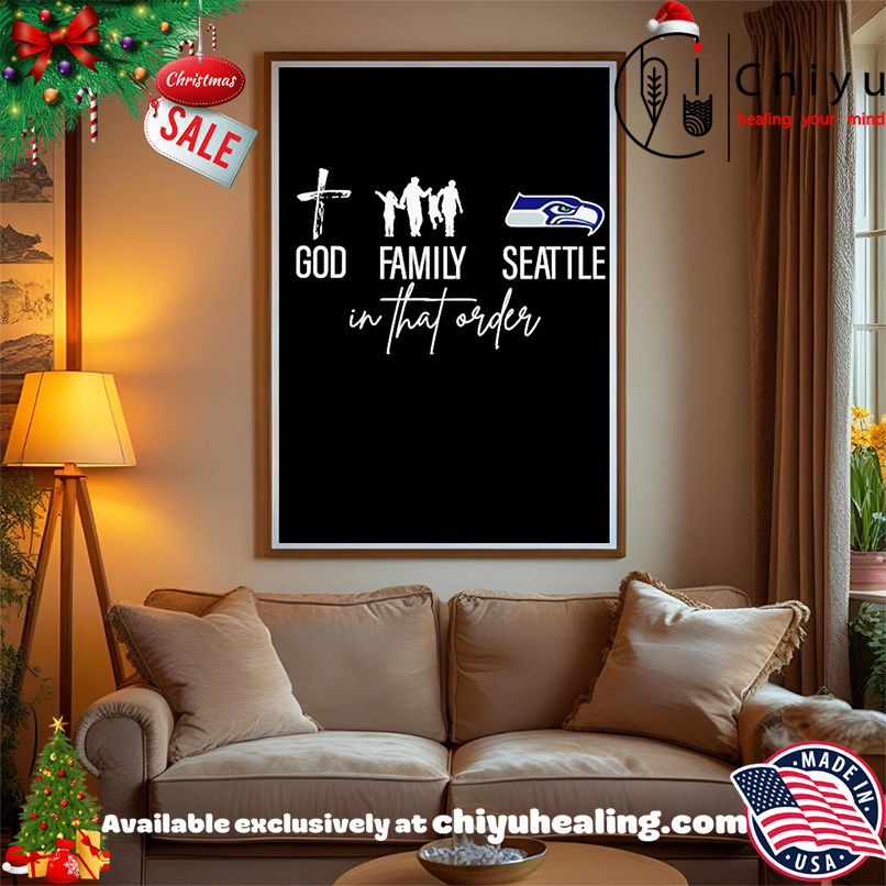 Seattle Seahawks god family Cowboys in that order shirt, Hoodie, Sweatshirt, Poster Canvas, Mug, Ornaments
