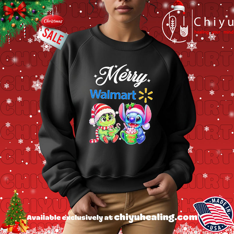 Stitch and Grinch merry Christmas X Walmart logo shirt Stitch and Grinch merry Christmas X Walmart logo shirt