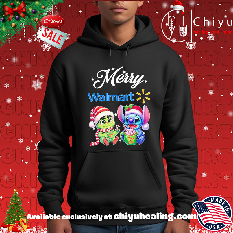 Stitch and Grinch merry Christmas X Walmart logo shirt Stitch and Grinch merry Christmas X Walmart logo shirt