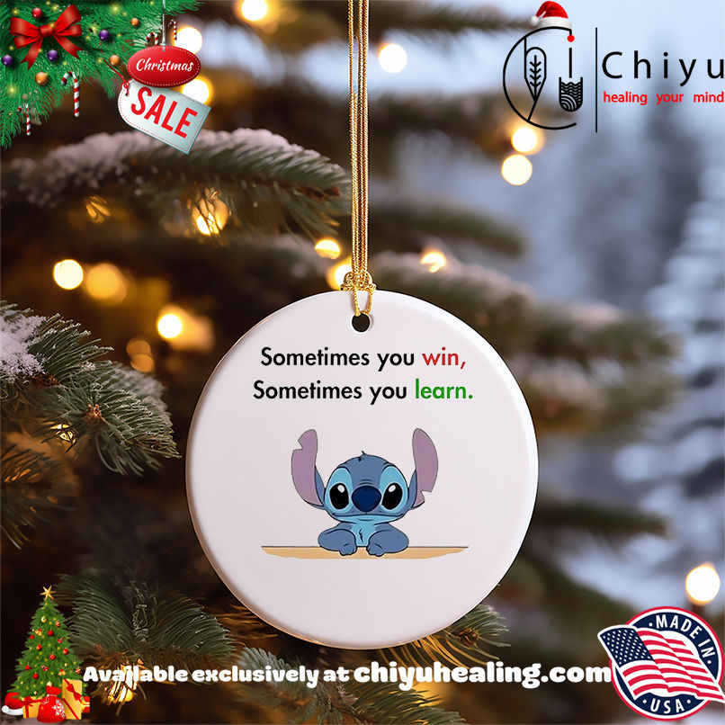 Stitch sometimes you win sometimes you learn shirt, Hoodie, Sweatshirt, Poster Canvas, Mug, Ornaments