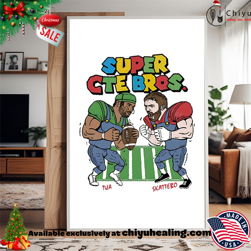 Super Cte Bros Tua vs Skattebo football cartoon shirt, Hoodie, Sweatshirt, Poster Canvas, Mug, Ornaments