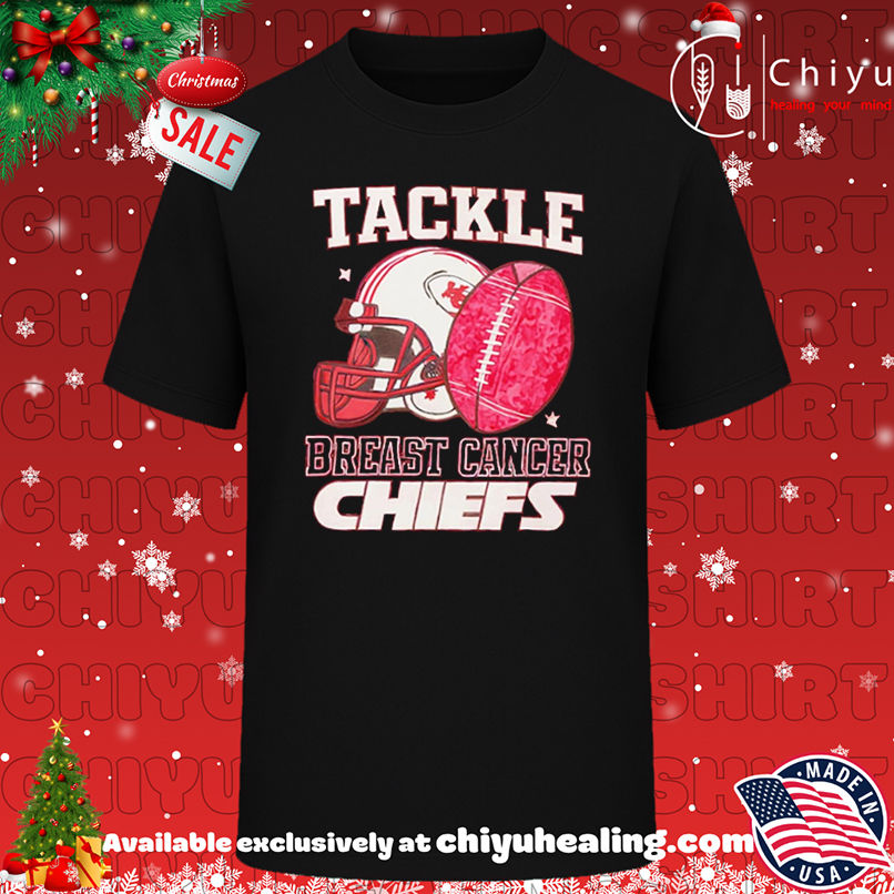Tackle Breast Cancer Kansas City Chiefs helmet logo shirt, Hoodie, Sweatshirt, Poster Canvas, Mug, Ornaments
