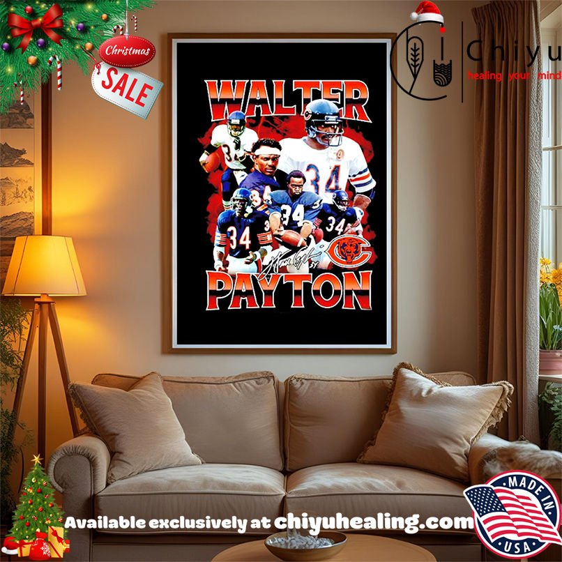 Walter Payton Chicago Bears signature shirt, Hoodie, Sweatshirt, Poster Canvas, Mug, Ornaments