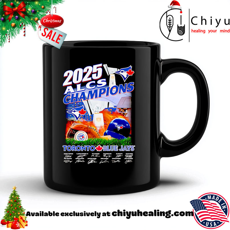 2025 ALCS Champions Toronto Blue Jays fire helmet signatures shirt, Hoodie, Sweatshirt, Poster Canvas, Mug, Ornaments