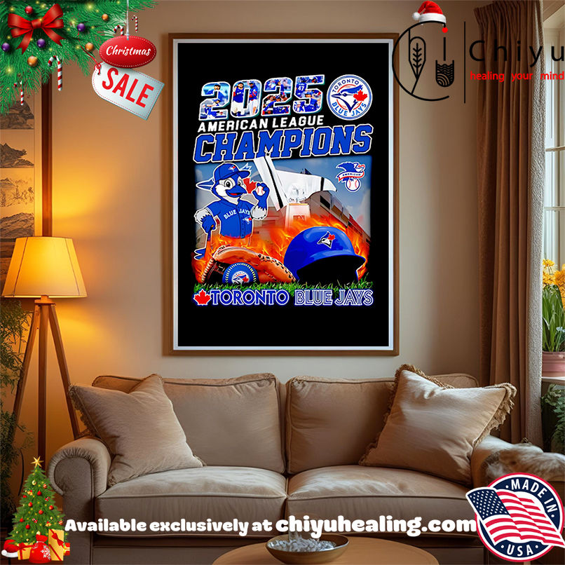 2025 American League Champions Toronto Blue Jays mascot fire helmet shirt, Hoodie, Sweatshirt, Poster Canvas, Mug, Ornaments
