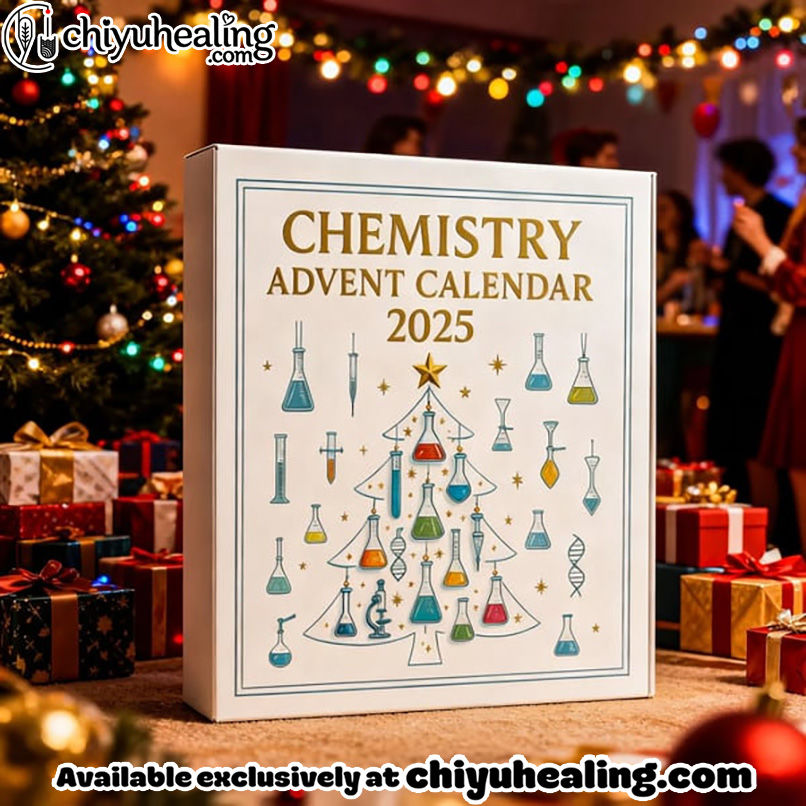 2025 Chemistry Advent Calendar - A Scientific Christmas Countdown, Christmas Countdown Advent Calendar Gift Box with 24 Acrylic Ornaments