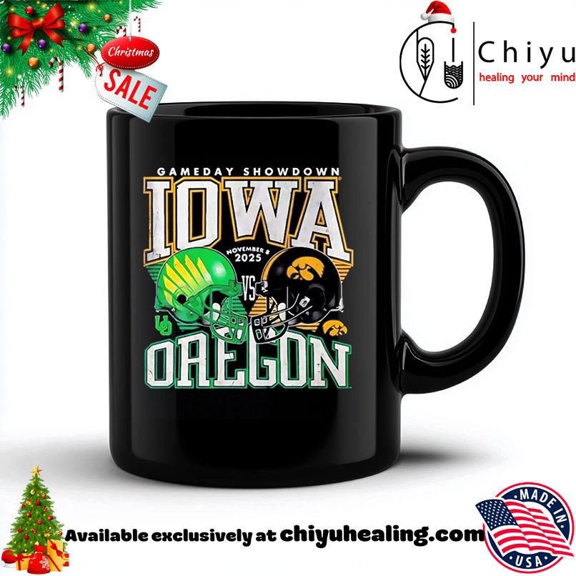 2025 Gameday Showdown Iowa Hawkeyes vs Oregon Ducks shirt, Hoodie, Sweatshirt, Poster Canvas, Mug, Ornaments