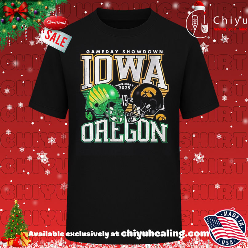 2025 Gameday Showdown Iowa Hawkeyes vs Oregon Ducks shirt, Hoodie, Sweatshirt, Poster Canvas, Mug, Ornaments