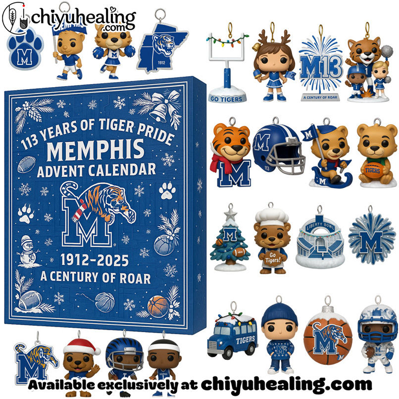 2025 Memphis Tigers Advent Calendar, Christmas Countdown Advent Calendar Gift Box with 24 Acrylic Ornaments 2025 Memphis Tigers Advent Calendar, Christmas Countdown Advent Calendar Gift Box with 24 Acrylic Ornaments