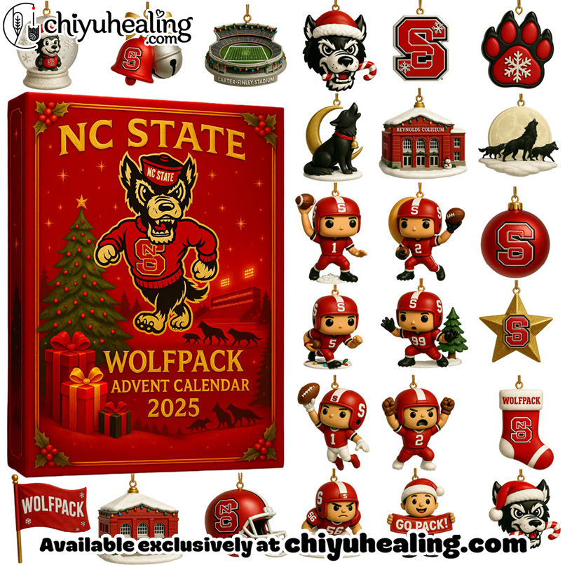 2025 NC State Wolfpack Advent Calendar, Christmas Countdown Advent Calendar Gift Box with 24 Acrylic Ornaments 2025 NC State Wolfpack Advent Calendar, Christmas Countdown Advent Calendar Gift Box with 24 Acrylic Ornaments