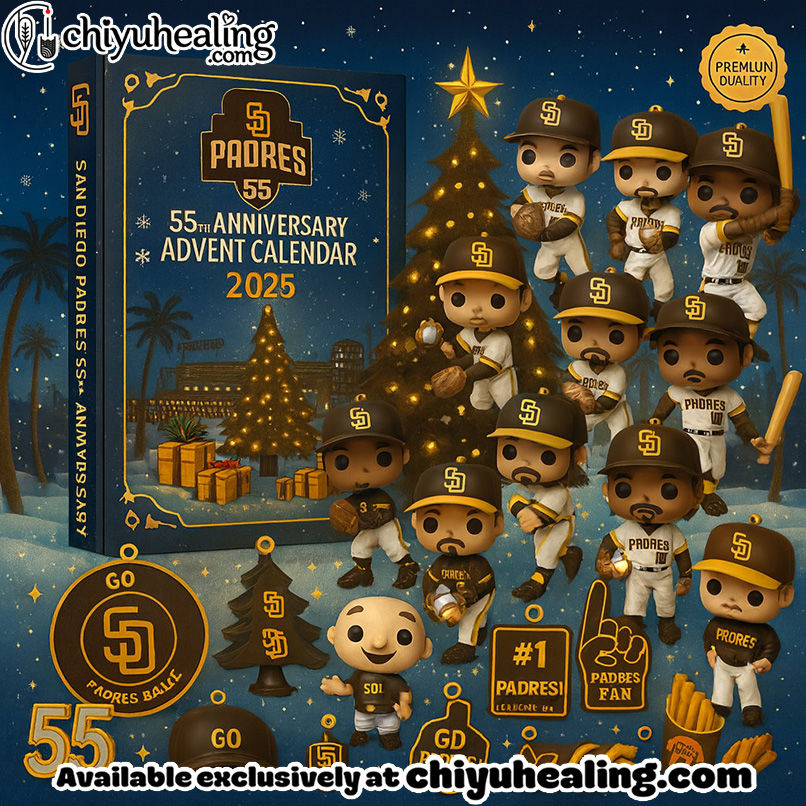 2025 San Diego Padres 55TH ANNIVERSARY Advent Calendar, Christmas Countdown Advent Calendar Gift Box with 24 Acrylic Ornaments 3 2025 San Diego Padres 55TH ANNIVERSARY Advent Calendar, Christmas Countdown Advent Calendar Gift Box with 24 Acrylic Ornaments
