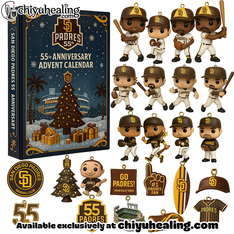 2025 San Diego Padres 55TH ANNIVERSARY Advent Calendar, Christmas Countdown Advent Calendar Gift Box with 24 Acrylic Ornaments 2025 San Diego Padres 55TH ANNIVERSARY Advent Calendar, Christmas Countdown Advent Calendar Gift Box with 24 Acrylic Ornaments