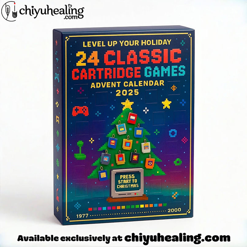 24 Classic Cartridge Game Advent Calendar 2025, Christmas Countdown Advent Calendar Gift Box with 24 Acrylic Ornaments