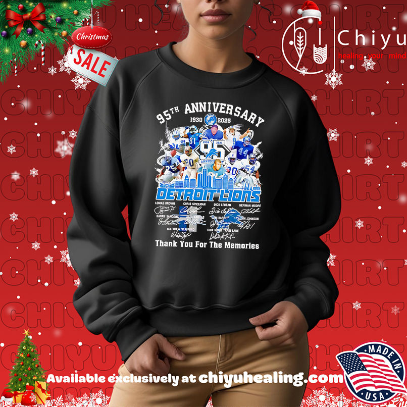 95th anniversary 1930 2025 Detroit Lions thank you for the memories shirt 95th anniversary 1930 2025 Detroit Lions thank you for the memories shirt