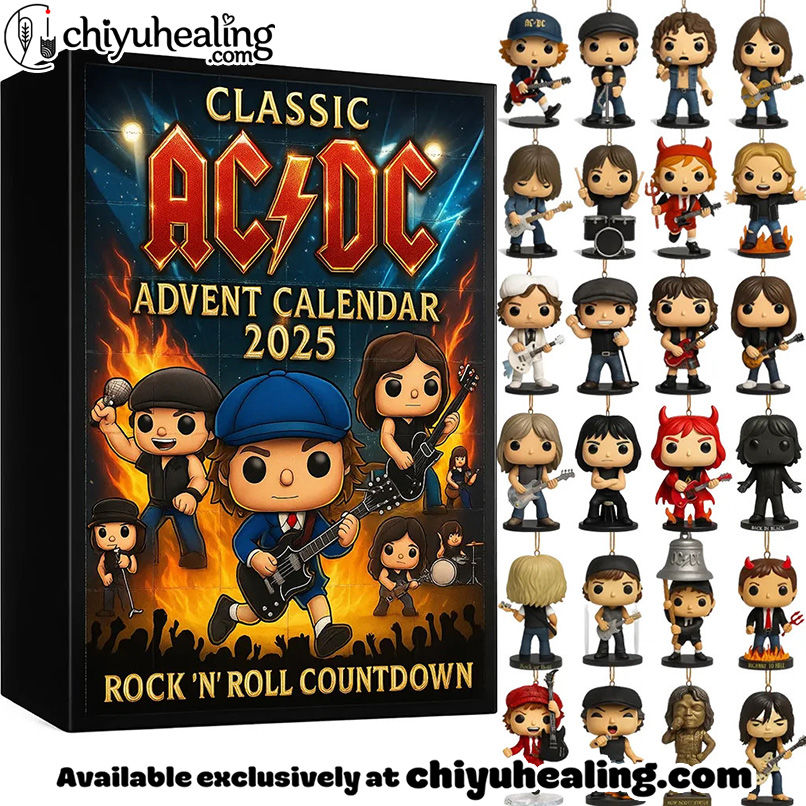 ACDC Advent Calendar 2025, Christmas Countdown Advent Calendar Gift Box with 24 Acrylic Ornaments