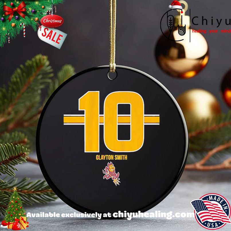 ASU Football Clayton Smith no 10 Stripe shirt, Hoodie, Sweatshirt, Poster Canvas, Mug, Ornaments