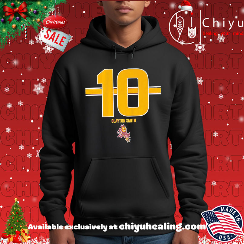 ASU Football Clayton Smith no 10 Stripe shirt ASU Football Clayton Smith no 10 Stripe shirt